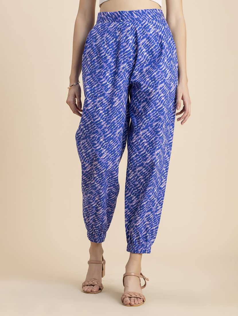 women printed high rise jogger