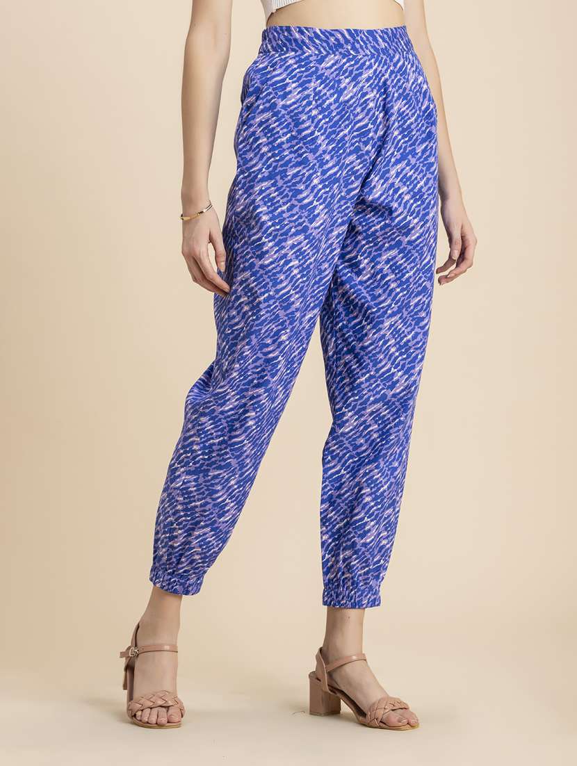 women printed high rise jogger - 20485663 -  Standard Image - 1