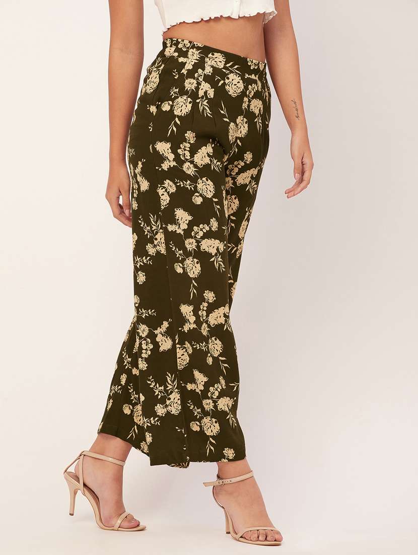 women floral print wide leg trouser - 20485683 -  Standard Image - 1