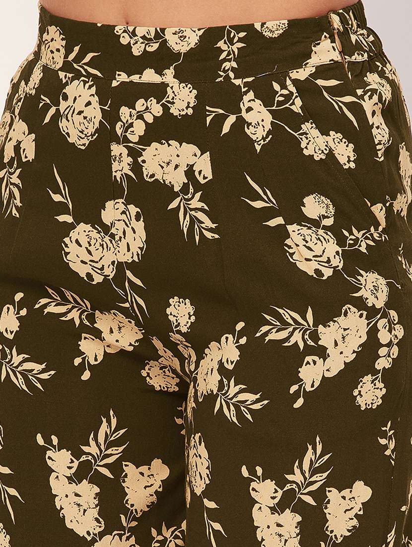 women floral print wide leg trouser - 20485683 -  Standard Image - 4