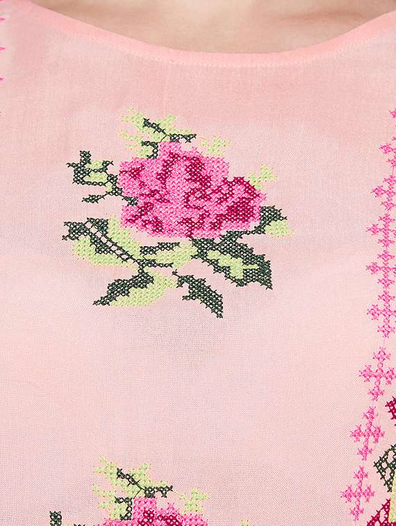 rosewater embroidered regular top - 20485841 -  Standard Image - 4