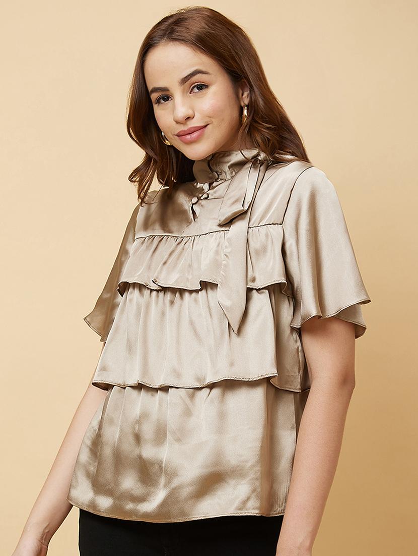 gold solid regular top - 20485874 -  Standard Image - 1