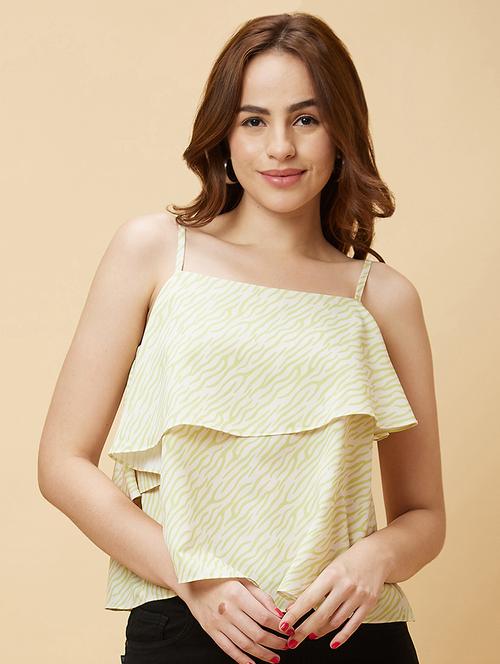 white animal printed regular top - 20485880 -  Standard Image - 0