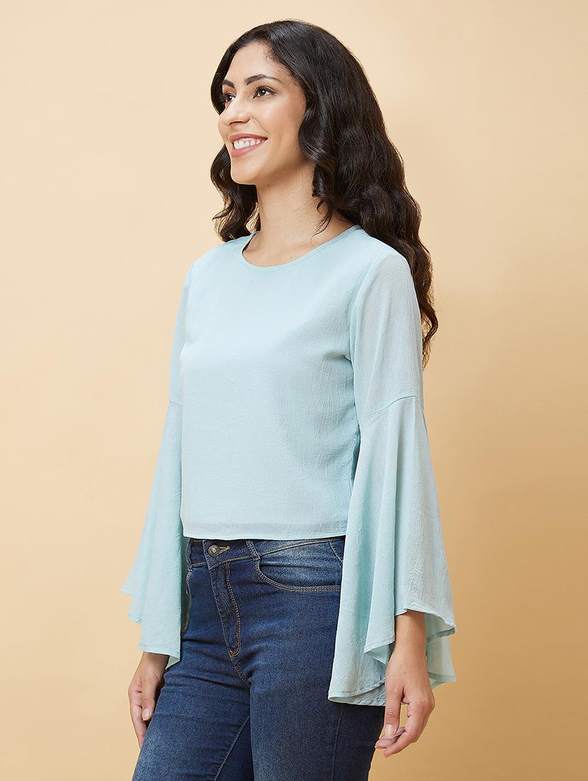 blue solid regular top - 20485905 - Standard Image - 1