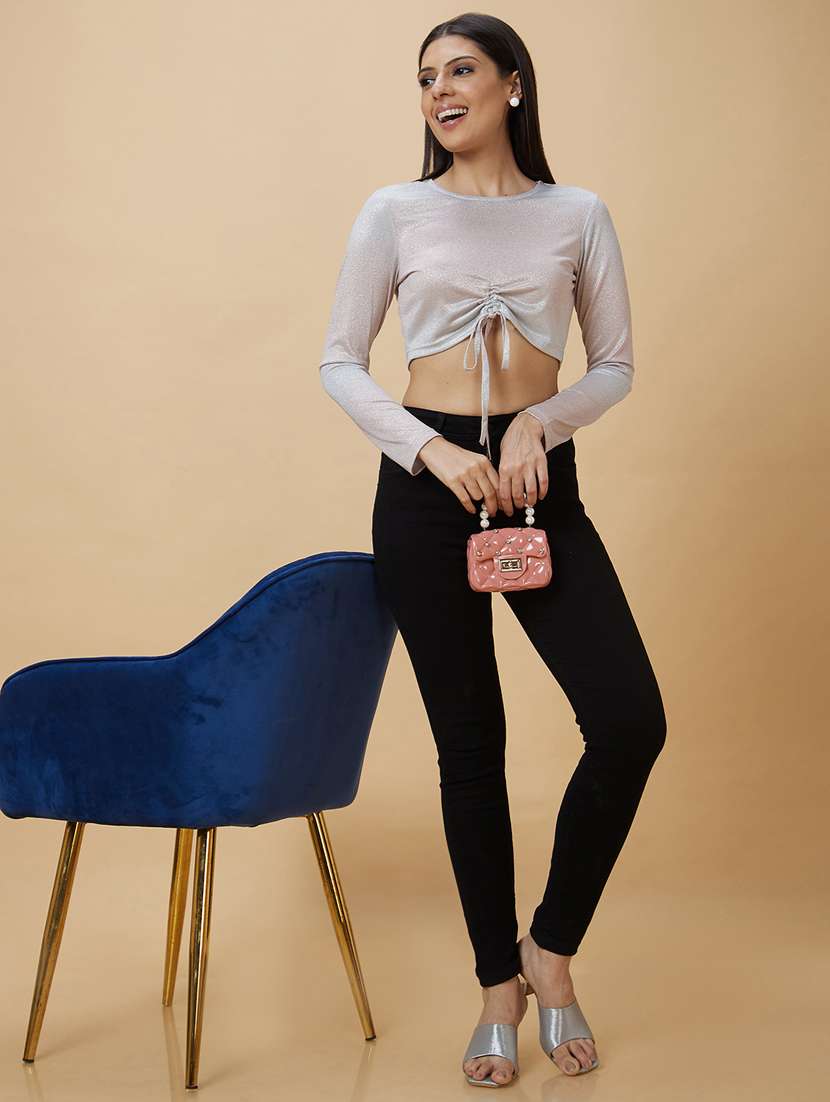 silver polyester regular top - 20485947 -  Standard Image - 4