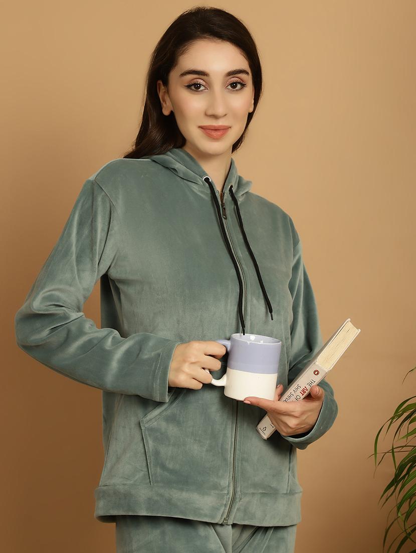 women green wool nightwear set - 20486473 - Standard Image - 4