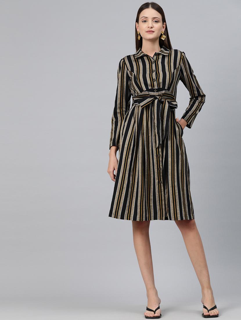 multi color stripes shirt dress - 20486523 - Zoom Image - 0