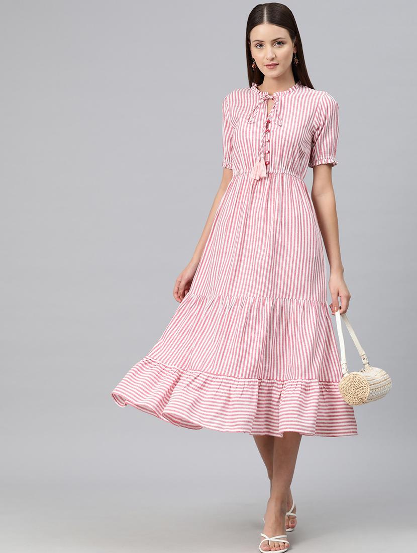 red stripes tiered dress - 20486537 -  Zoom Image - 0