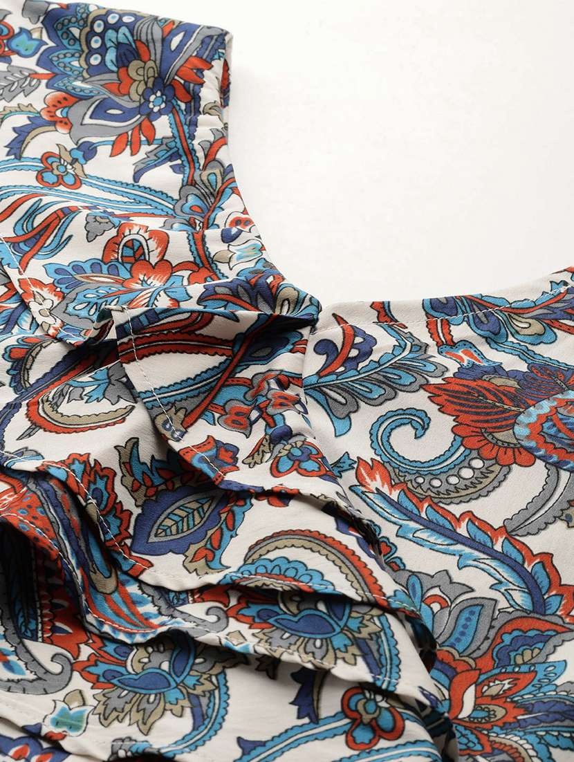 multi color printed a-line dress - 20486539 -  Standard Image - 4