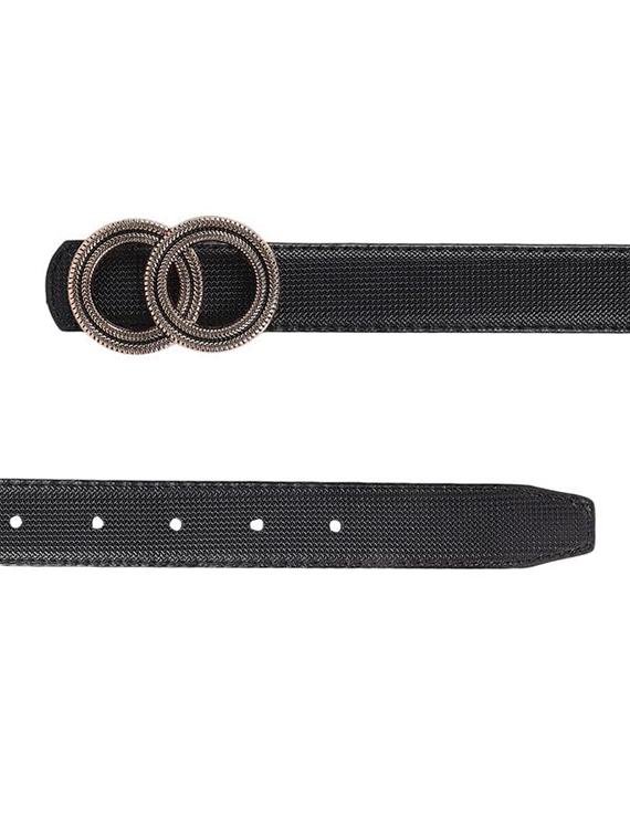 zevora black women's leather belt - 20486749 - Standard Image - 4