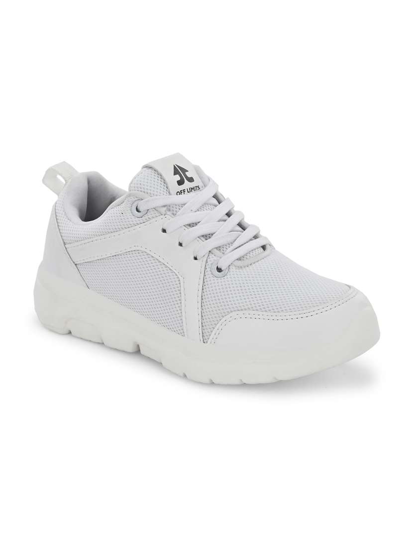 Boys White Lace Up Sports Shoes - 20486801 -  Standard Image - 1
