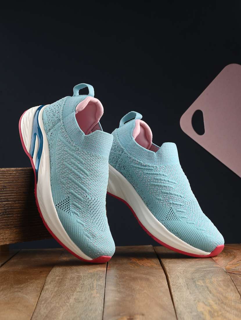 women self designed purist blue lace-up sport shoe