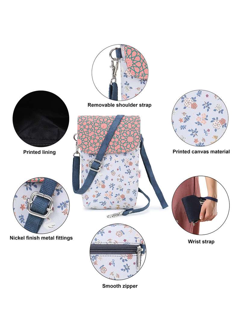 purist blue canvas printed sling bag - 20486880 - Standard Image - 6