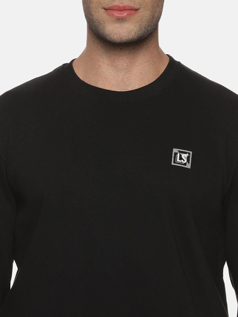black solid fleece sweatshirt - 20487193 - Standard Image - 4