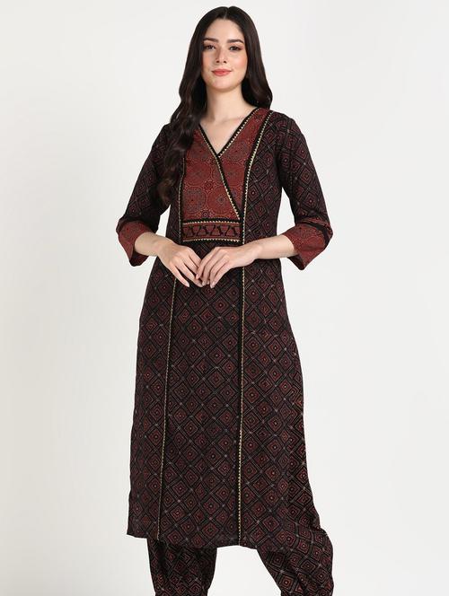 women block printed a-line kurta - 20487408 -  Standard Image - 0