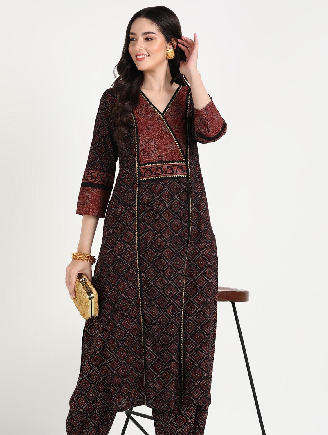 women block printed a-line kurta - 20487408 -  Standard Image - 1