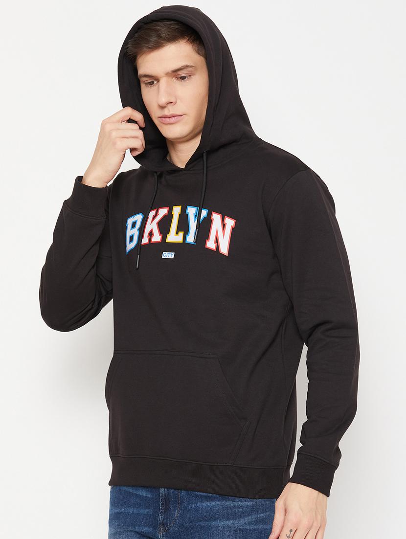 black chest print regular sweatshirt - 20488531 -  Standard Image - 1