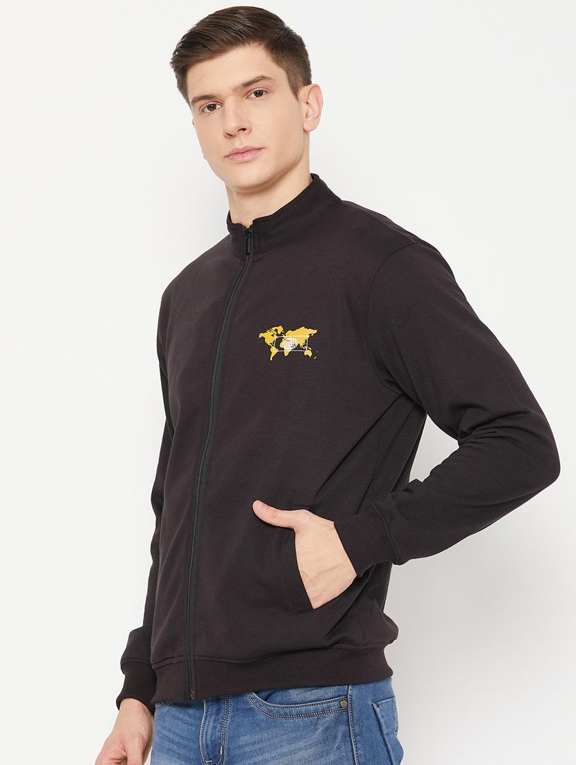 black placement print regular sweatshirt - 20488571 - Standard Image - 1