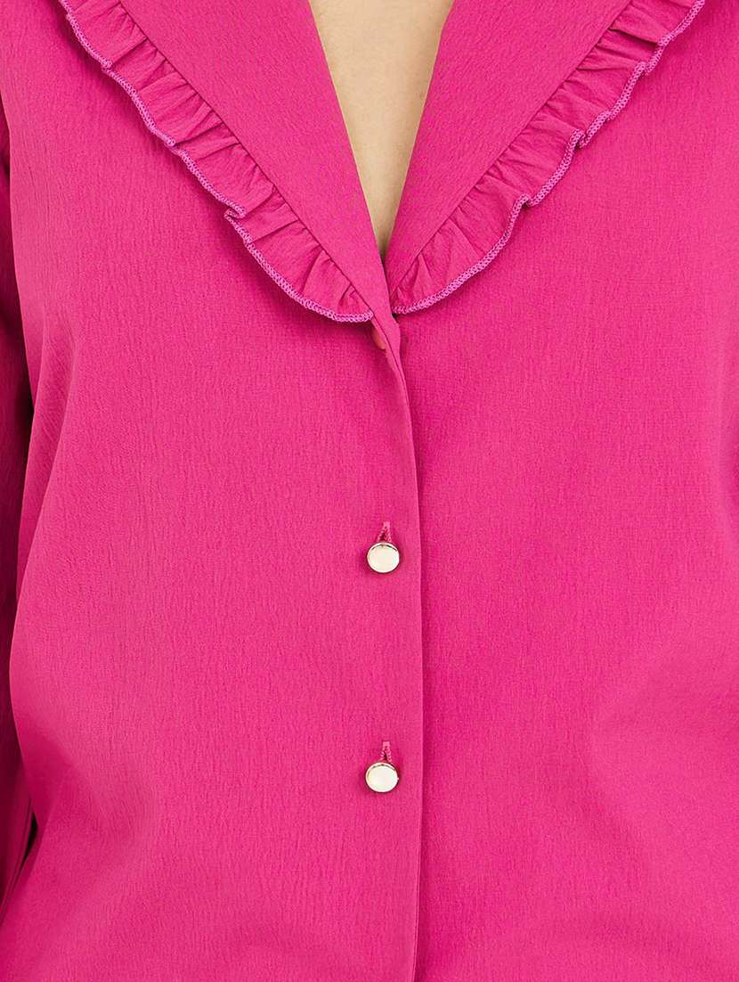 women pink solid a-line top - 20489019 -  Standard Image - 4