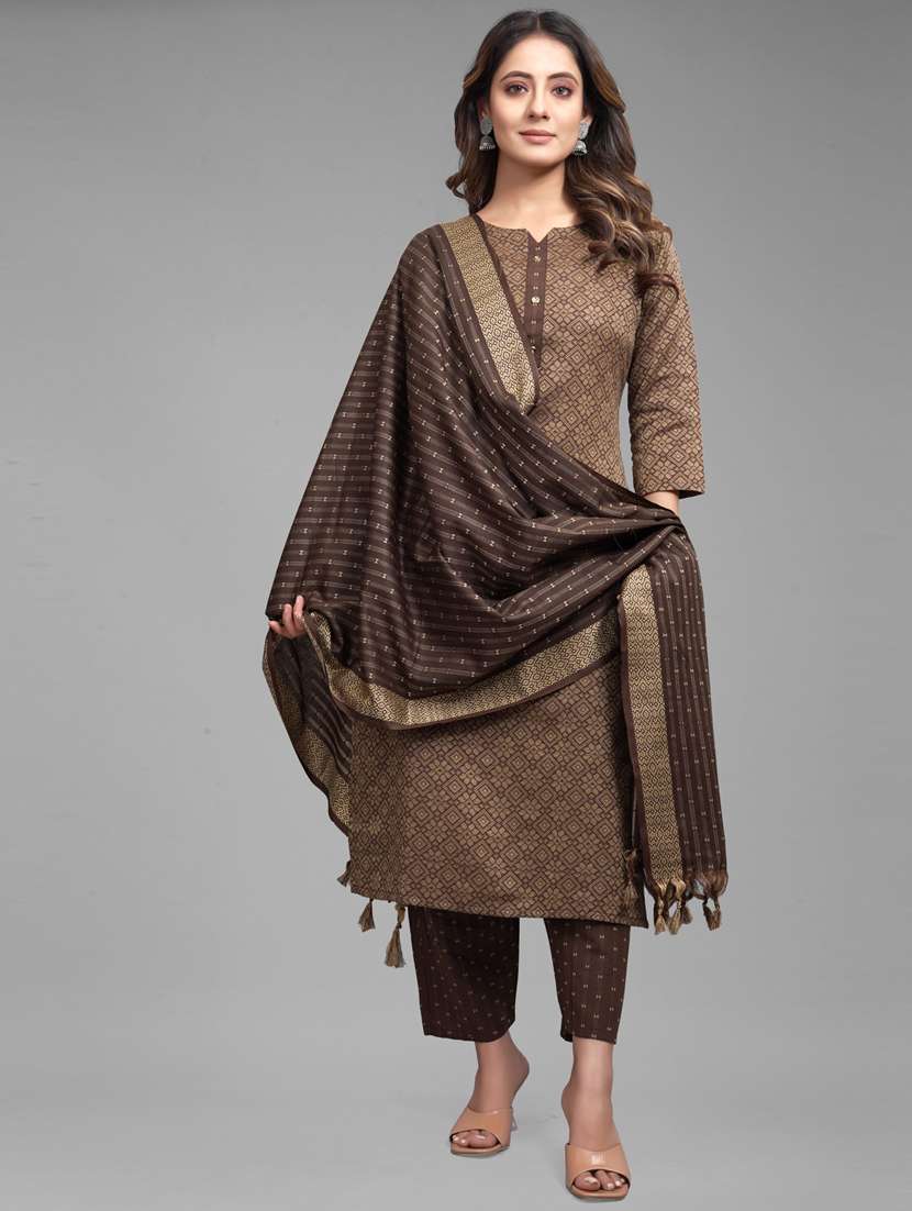 geometric print suit set 