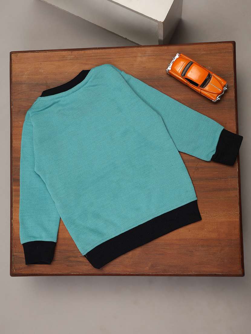 blue acrylic chest print sweatshirt - 20490930 - Standard Image - 1