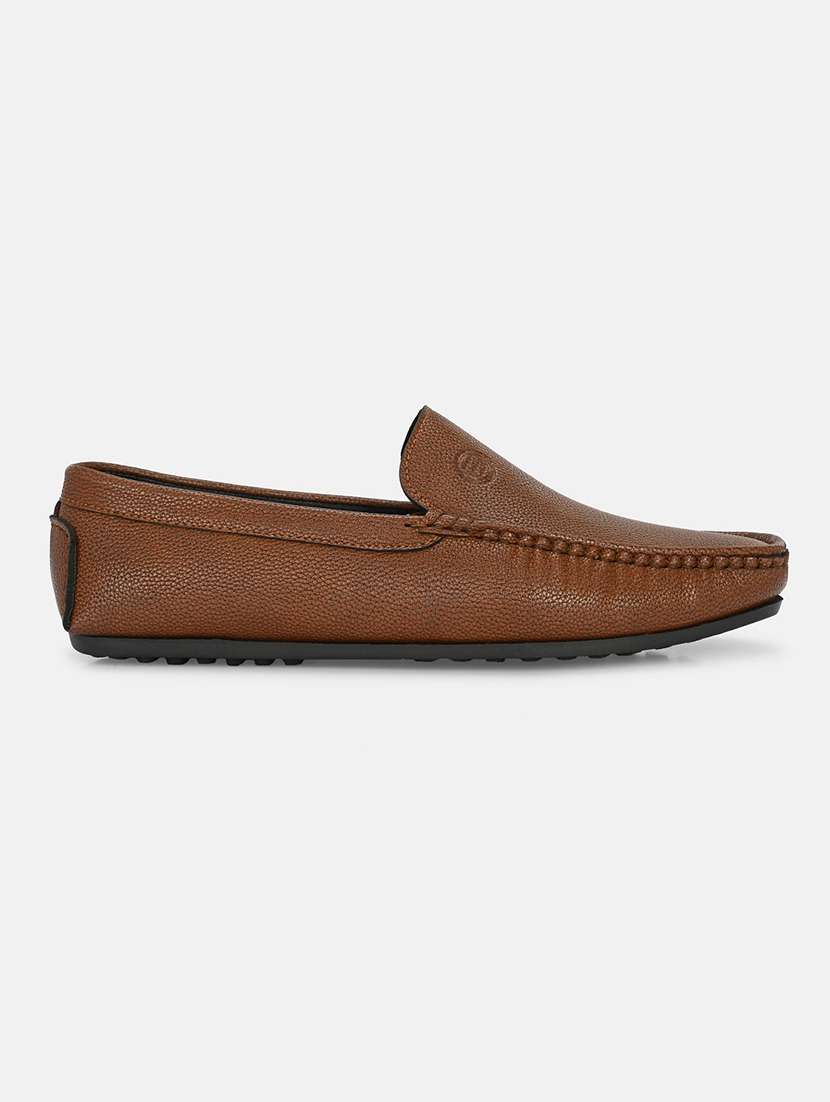men tan slip on moccasin - 20491664 -  Standard Image - 1