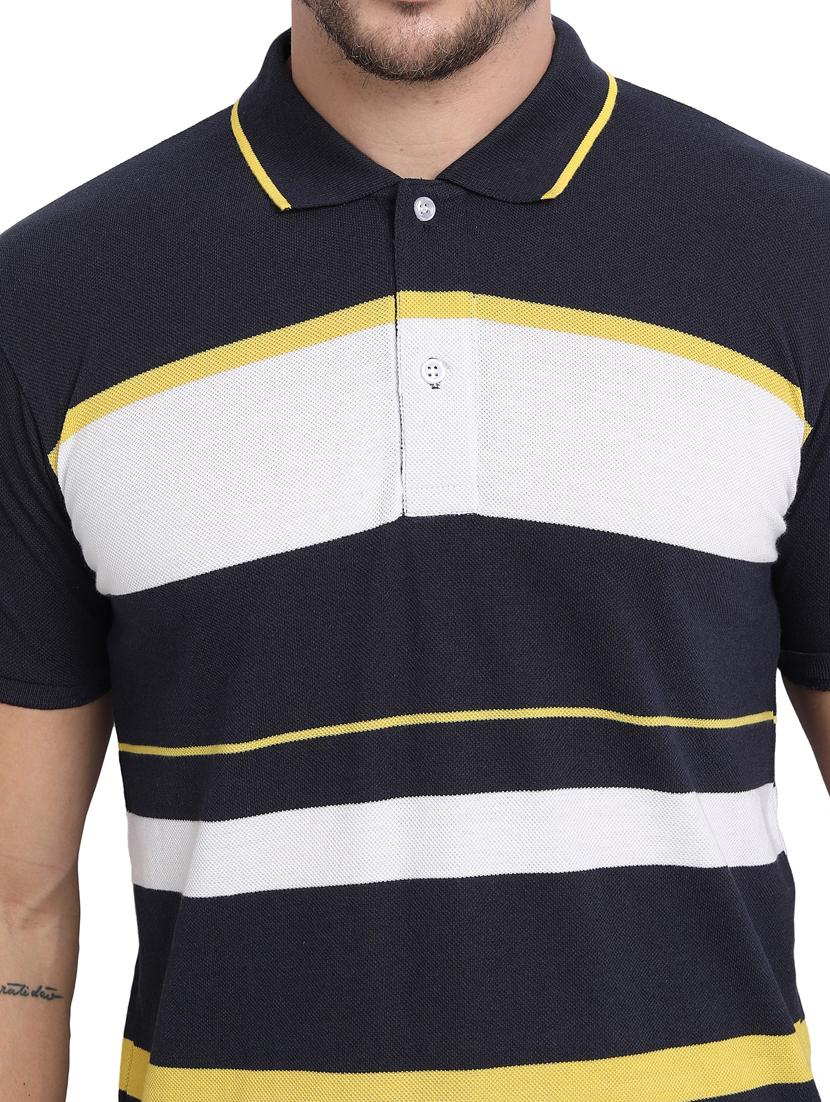 black color block polo t-shirt - 20492767 - Standard Image - 4