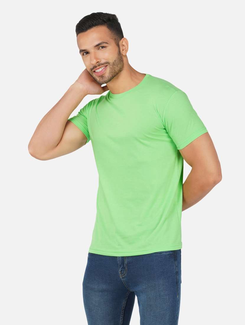 green solid regular t-shirt - 20492772 -  Standard Image - 1