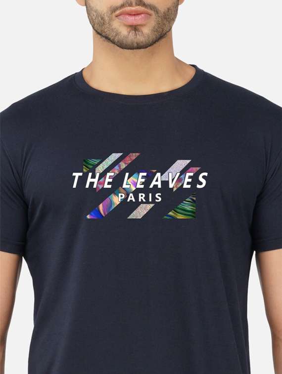 navy blue graphic print chest print t-shirt - 20492786 - Standard Image - 4