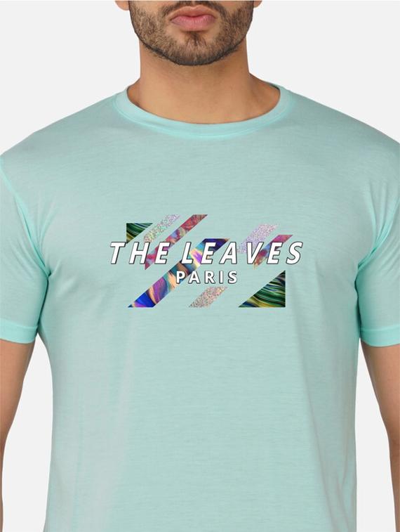 light blue graphic chest print t-shirt - 20492790 - Standard Image - 4