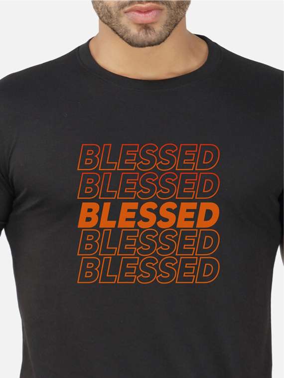 black typography chest print t-shirt - 20492797 -  Standard Image - 4