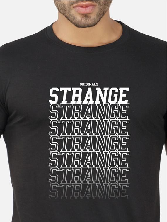 black typography front print t-shirt - 20492800 - Standard Image - 4