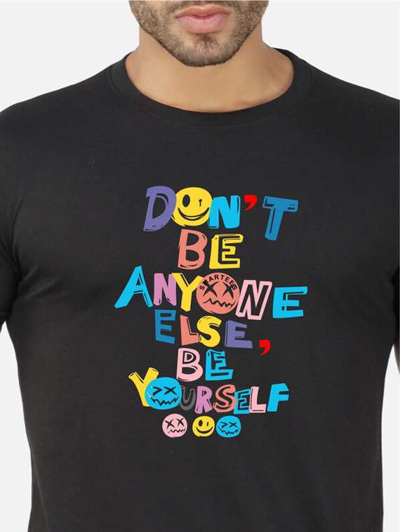 black typography chest print t-shirt - 20492808 -  Standard Image - 4