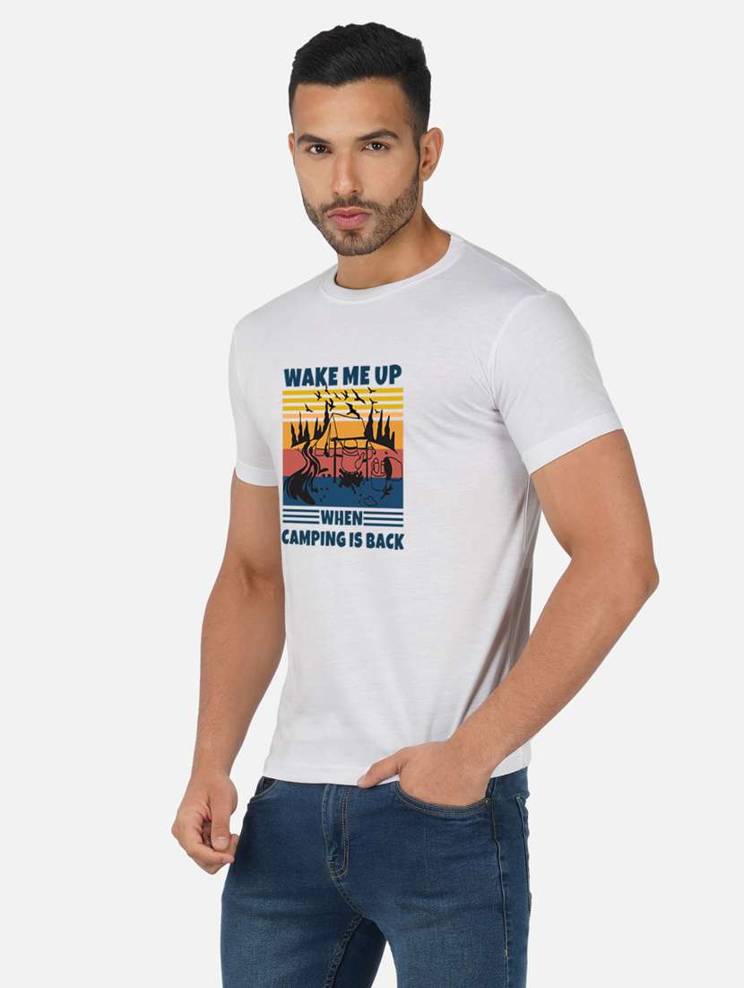 men front print short sleeve t-shirt - 20492835 -  Standard Image - 1