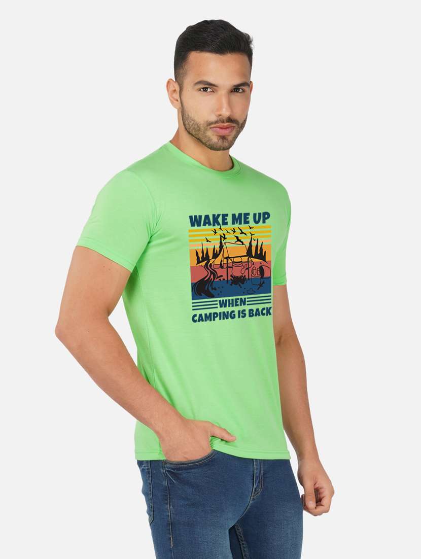 men round neck front print t-shirt - 20492836 -  Standard Image - 1