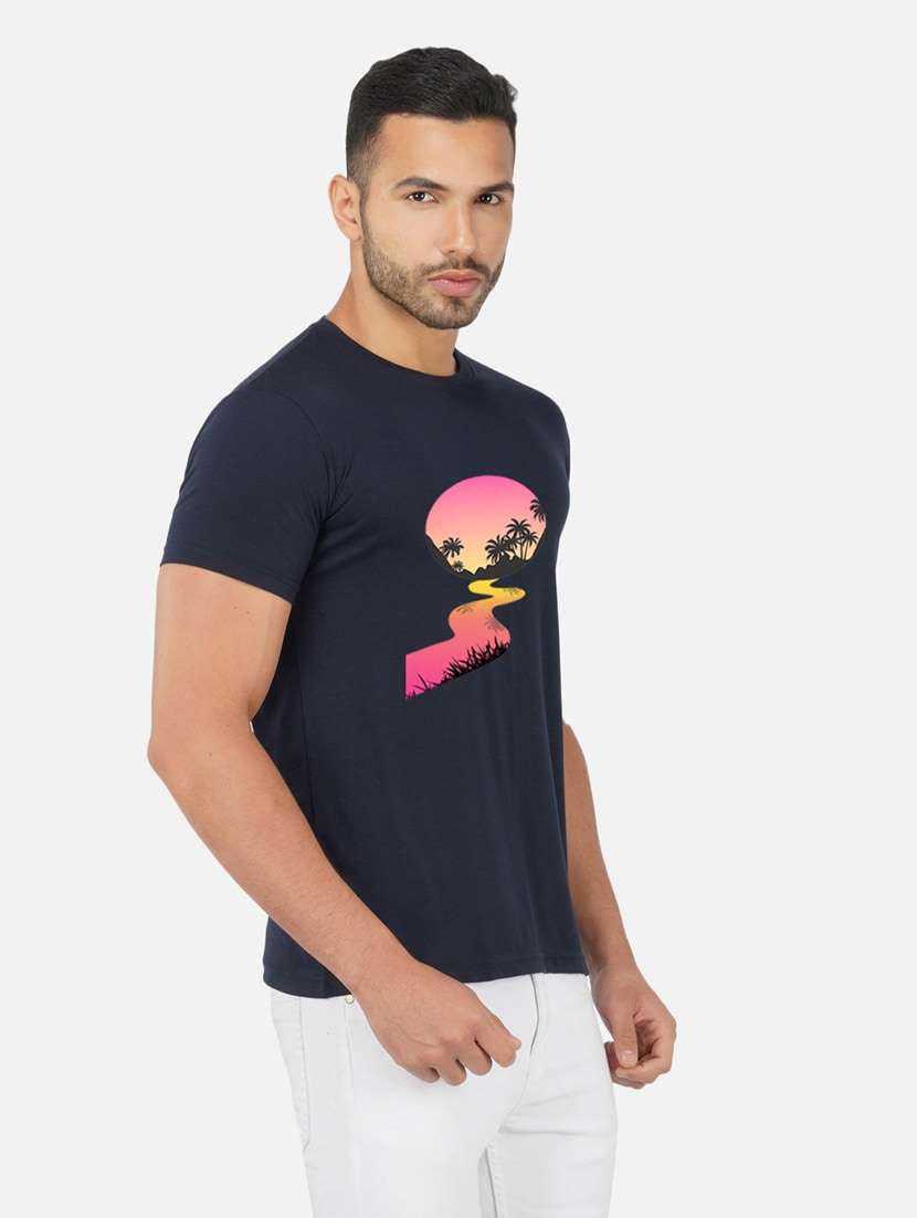 men chest print short sleeve t-shirt - 20492839 -  Standard Image - 1