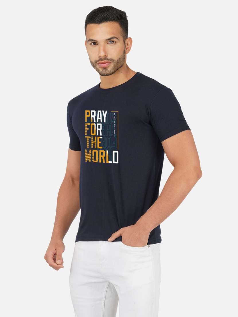 men front print short sleeve t-shirt - 20492841 -  Standard Image - 1