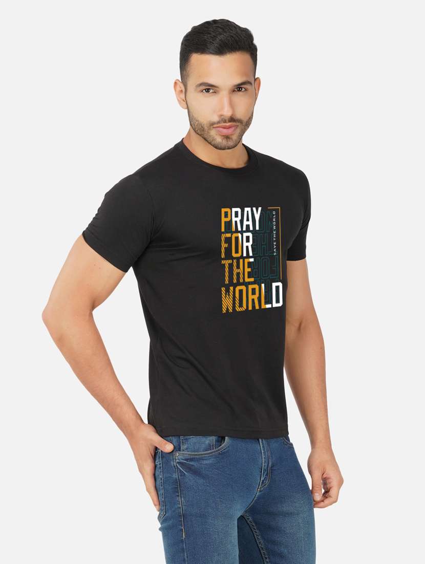 men chest print short sleeve t-shirt - 20492842 -  Standard Image - 1