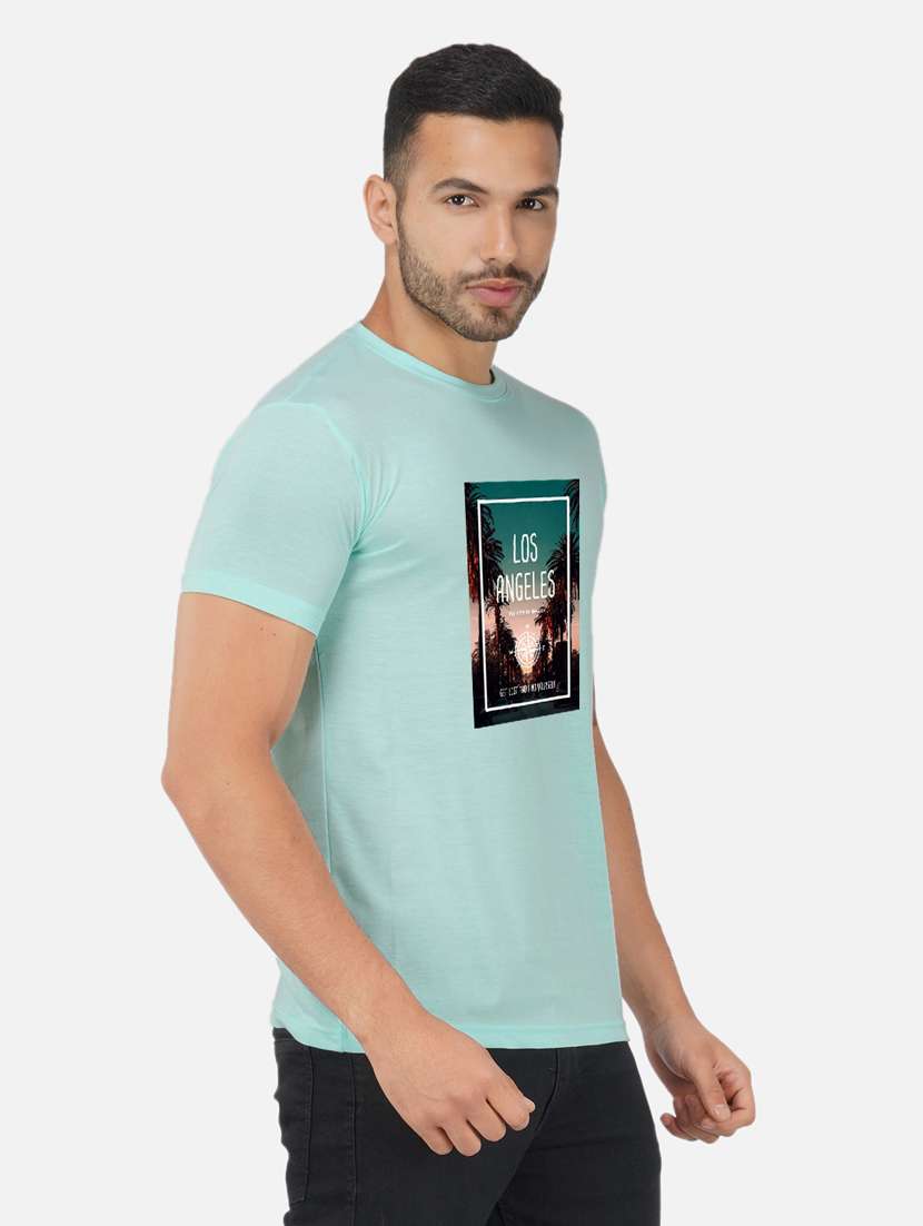 men front print short sleeve t-shirt - 20492854 - Standard Image - 1