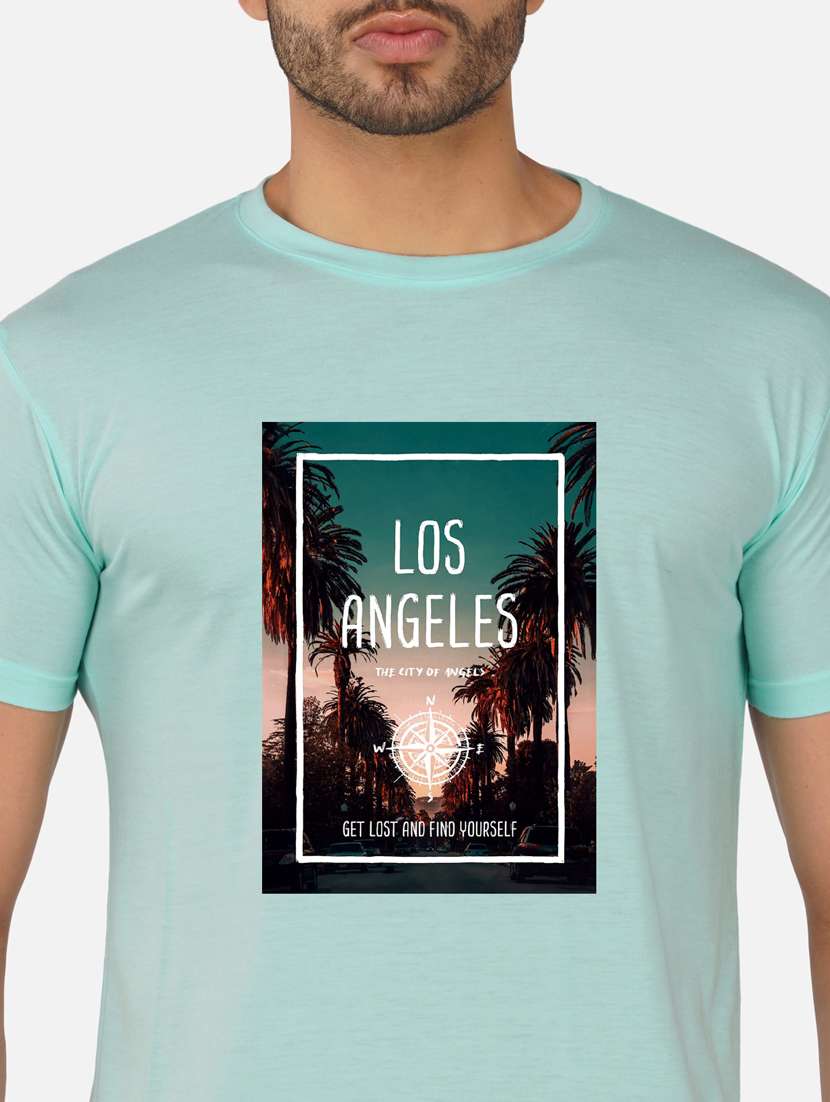 men front print short sleeve t-shirt - 20492854 - Standard Image - 4