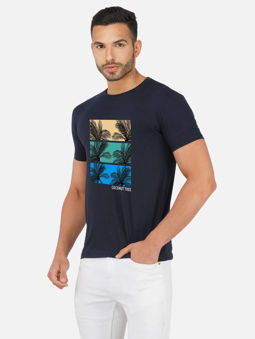 men chest print short sleeve t-shirt - 20492858 -  Standard Image - 1