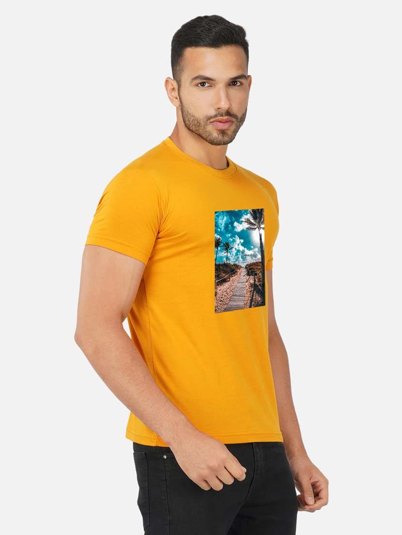 men chest print short sleeve t-shirt - 20492864 -  Standard Image - 1