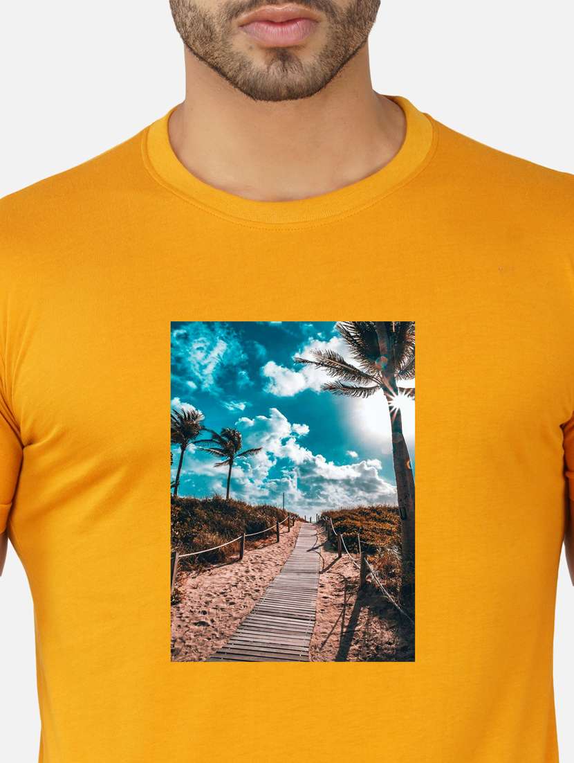 men chest print short sleeve t-shirt - 20492864 -  Standard Image - 4