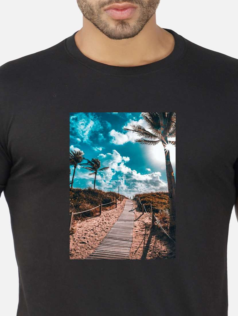 men chest print short sleeve t-shirt - 20492867 -  Standard Image - 4