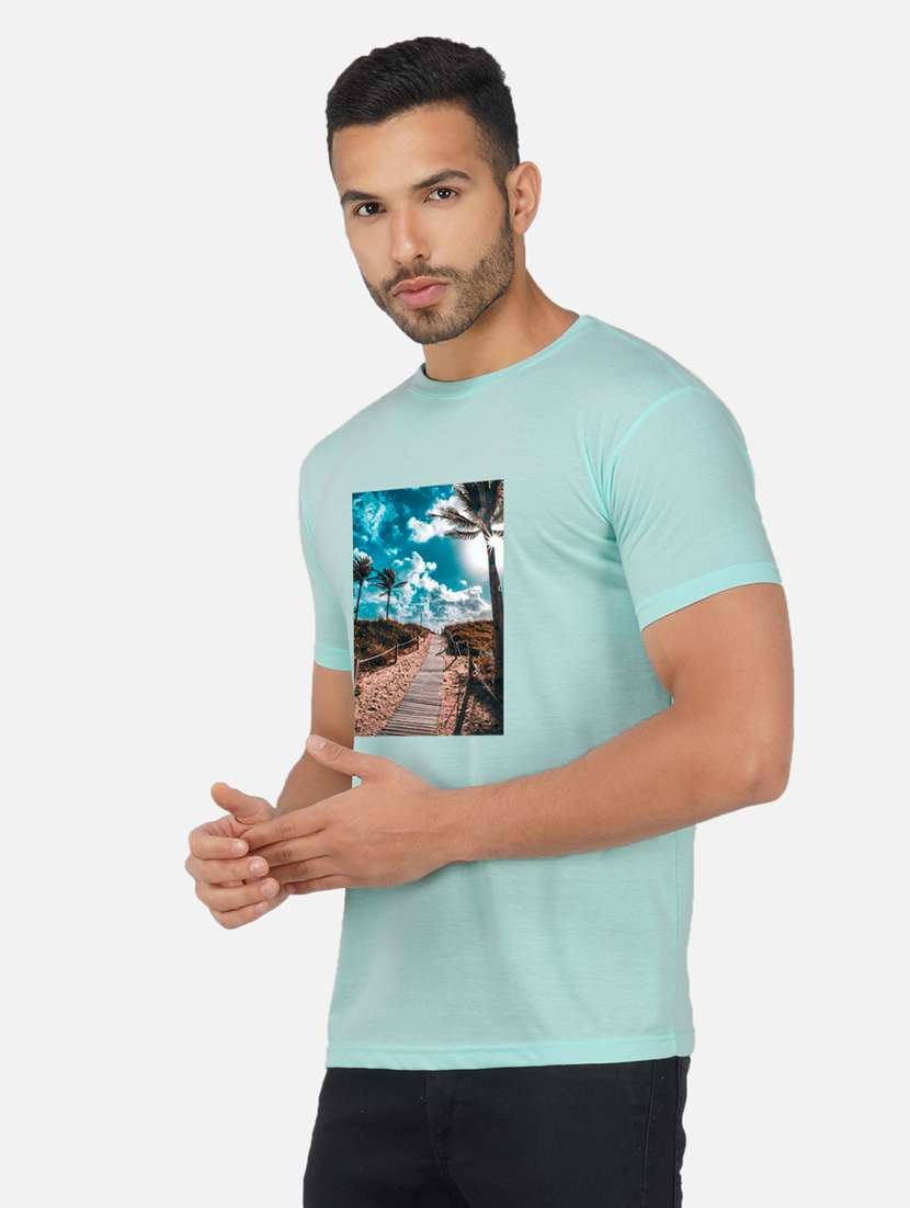 men chest print short sleeve t-shirt - 20492868 -  Standard Image - 1