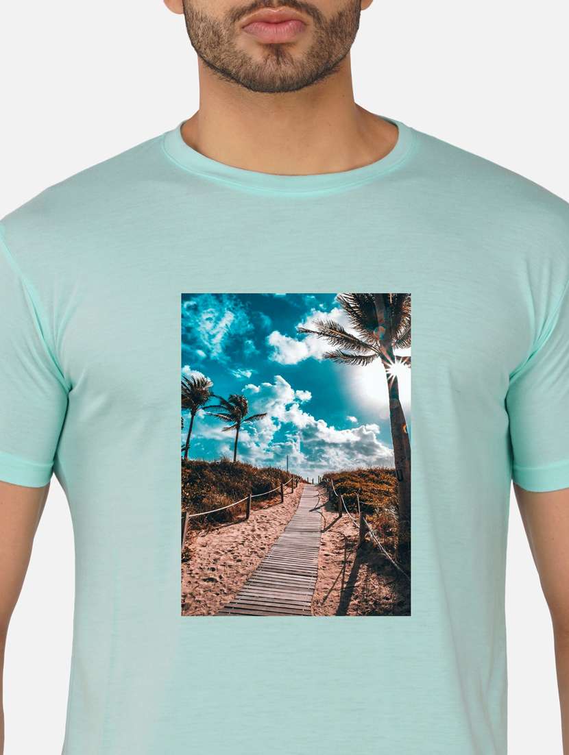 men chest print short sleeve t-shirt - 20492868 -  Standard Image - 4