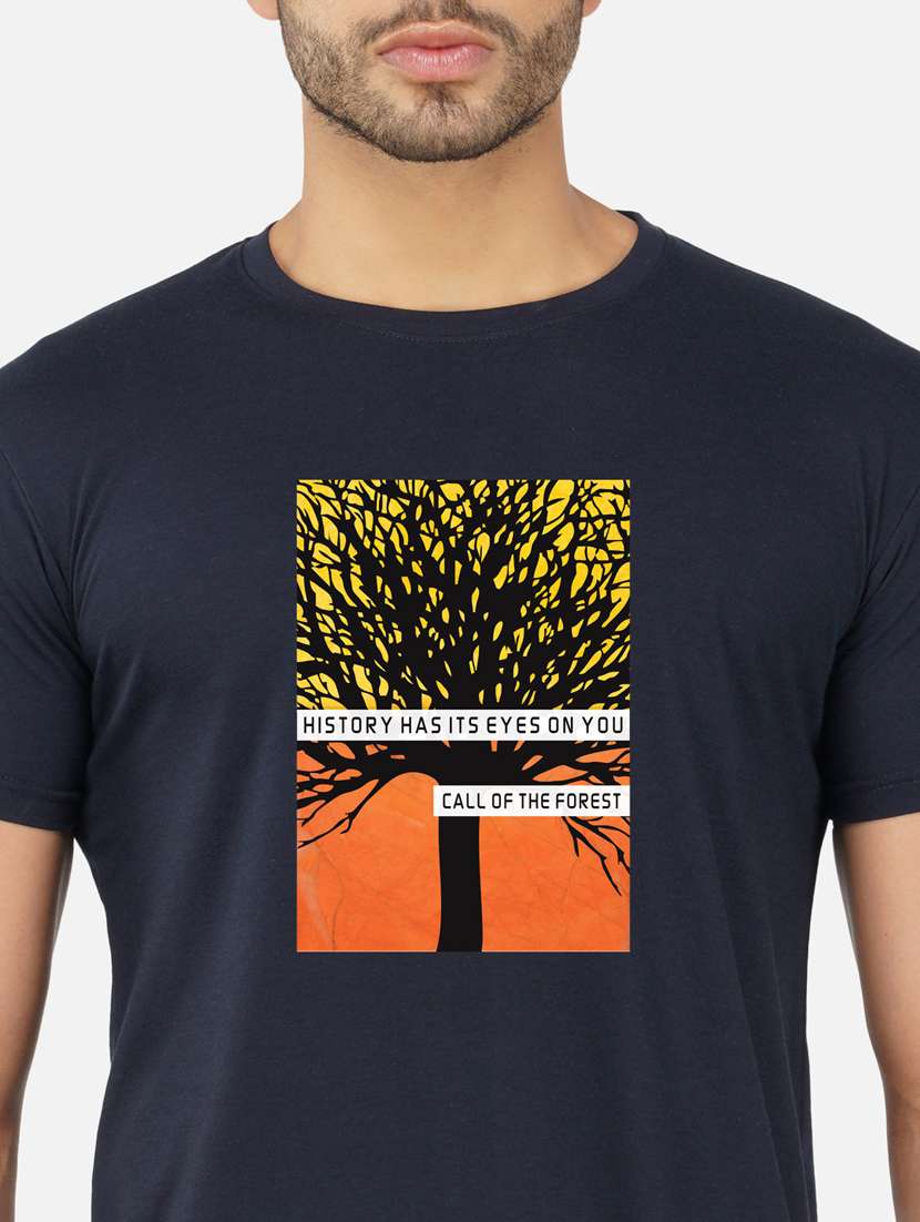 men front print short sleeve t-shirt - 20492870 -  Standard Image - 4