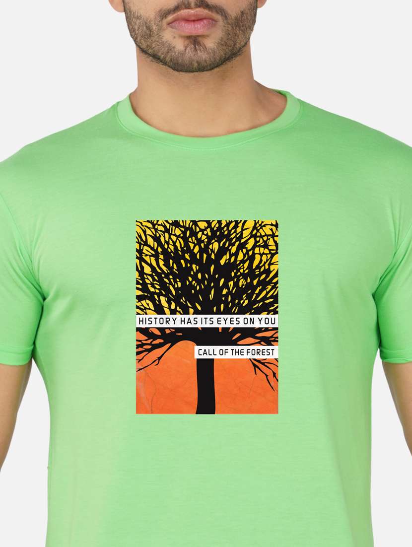 men chest print short sleeve t-shirt - 20492872 -  Standard Image - 4