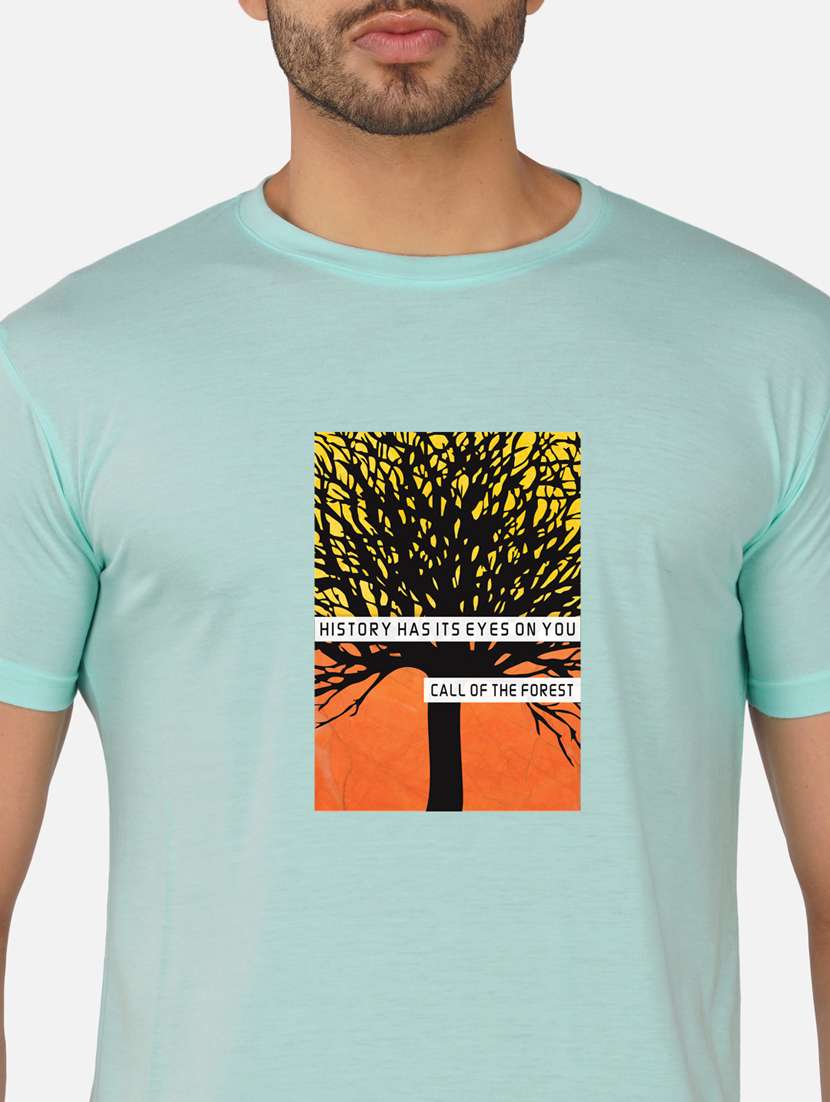 men front print short sleeve t-shirt - 20492874 -  Standard Image - 4