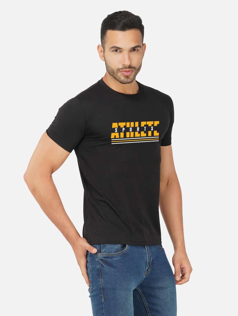 men chest print short sleeve t-shirt - 20492876 -  Standard Image - 1